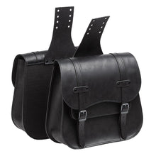 Load image into Gallery viewer, Ledrie HLZAD2-1073 Universal Saddlebag Set Throwover "Postman" 30 Litres - Genuine Real Leather

