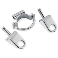 Hinged Seat Bracket & Seat Pegs for Mounting Solo Seat with No Welding - Drag Specialties DS902004 & DS902014