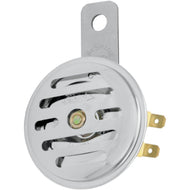 Small Chrome Mini Horn 65mm (2-1/2 in.) Slotted Universal 12V for Motorcycle/e-Bike - Drag Specialties 2107-0045