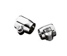 Load image into Gallery viewer, Chrome Braided Hose Connector Clamp (1) for 1/4 inch Inner Diameter Lines - Motorcycle Storehouse 510465
