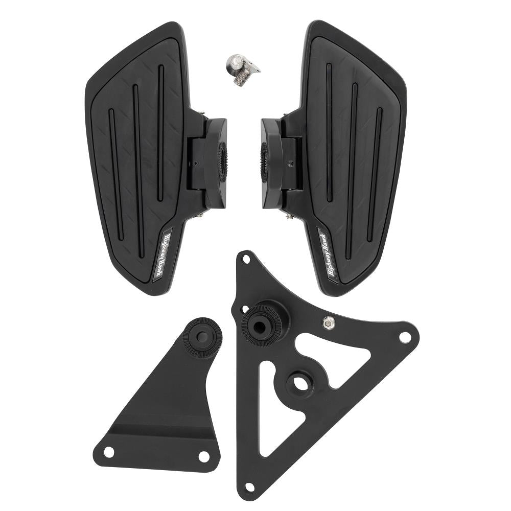 Rider Floorboards New Tech Glide Black fits VN1500/VN1600,VZ1600 - Highway Hawk H734-801B