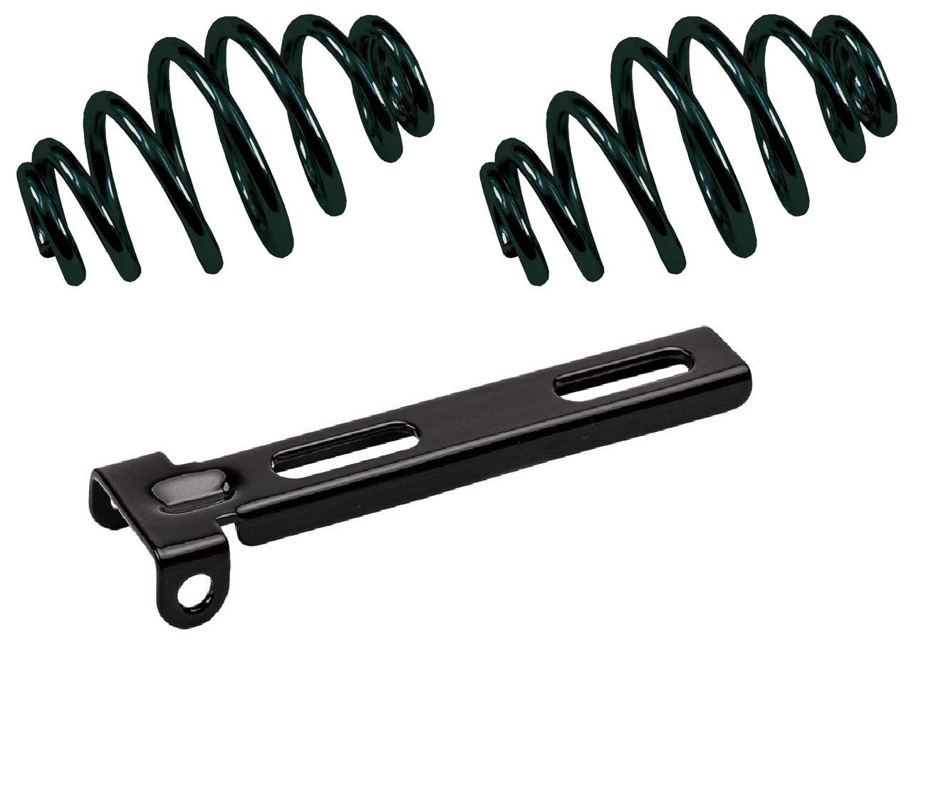3 in. Black Tapered Barrel Solo Seat Springs (Pair) + Front Bracket Mo ...