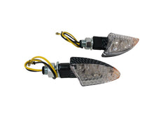 Load image into Gallery viewer, Turn Signal Set Shark Fin LED, Short Stem - Carbon Look

