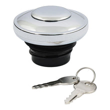 Load image into Gallery viewer, Chrome Locking/Lockable Screw Gas Petrol Cap fits Harley-Davidson 1996-2020 - Drag Specialties 0703-0230
