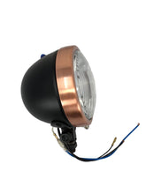 Load image into Gallery viewer, Bates Style 4-1/2 in. Spotlight (1) E-mark - Black/Copper Trim - Highway Hawk H68-130BU
