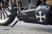 Load image into Gallery viewer, Thunderbike 22-72-121 Clutch (Derby) Cover "Cross" Design fits Harley-Davidson Softail, Dyna, Touring Twin Cam models
