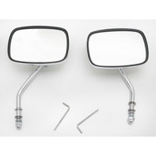 Load image into Gallery viewer, Rectangle Mirrors (Pair) Chrome "Live To Ride" Motif, fits Harley-Davidson - Drag Specialties 0640-0475
