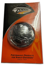 Load image into Gallery viewer, Live To Ride Motif Chrome Petrol Cap Stick-On Cover - Motorcycle/Trike/Universal - Zodiac 301729
