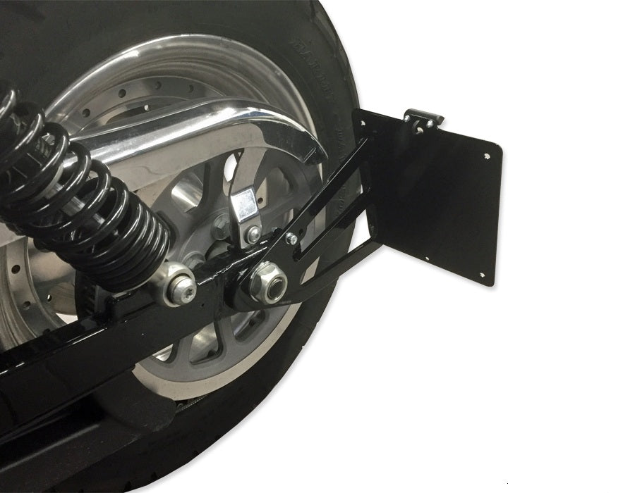 Side Mount Licence / Number Plate Holder for Harley-Davidson Dyna Street Bob 2006 up (1 inch axle) - Motorrad Burchard MB20-5066