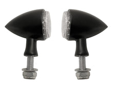 Load image into Gallery viewer, Round Neat Bullet Amber LED Turn Signals/Indicators, Pair - Black - Highway Hawk HH203-201
