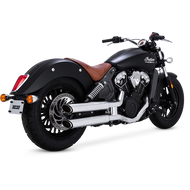 Vance & Hines PCX Chrome Twin Slash Cut Slip-on Exhaust 2015 up Indian Scout