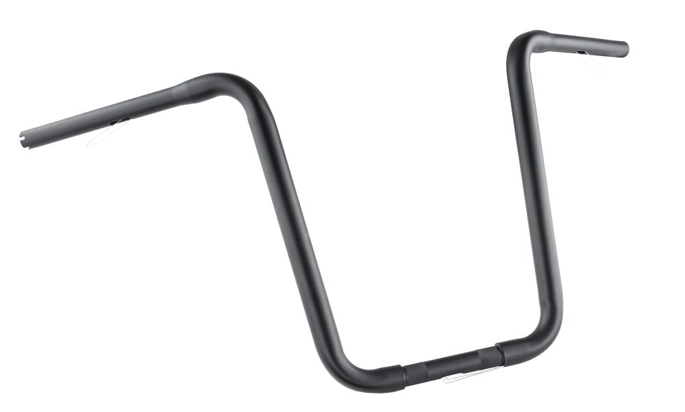 1-1/4 in (32mm) Narrow Ape Hanger Handlebar 17 inch High, Black - Highway Hawk H55-281B