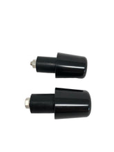 Load image into Gallery viewer, Black Bar Ends for 7/8 inch (22mm) or 1 inch (25mm) Handlebars, Finishing Touch - Highway Hawk H54-103DB
