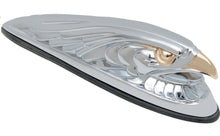 Load image into Gallery viewer, Chrome Eagle Head Gold Eyes/Beak Fender Ornament Motorcycle Mud Guard - Drag Specialties DS287556
