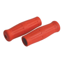 Load image into Gallery viewer, Vintage Bottle Style Soft Rubber 7/8 inch (22mm) Handlebar Grips - Red - Motorcycle Storehouse 576012

