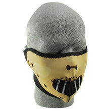 Load image into Gallery viewer, Black/Cream Neoprene Half Face Mask Hannibal Lecter - Zan Headgear 2503-0111
