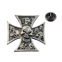 Load image into Gallery viewer, Pin &quot;Skull Grave&quot; Emblem/Button for Decoration: Jackets, Bags - Highway Hawk H05-324
