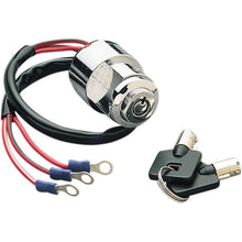 Load image into Gallery viewer, Chrome 3 Position Ignition Switch fits Harley-Davidson Round Keys Dyna XL - Motorcycle Storehouse 970338
