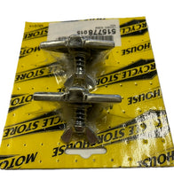 Load image into Gallery viewer, V-Twin Engine &amp; Skull Licence Plate Mounting Kit (Pair) - wingnut mounting bolts - Motorcycle Storehouse 515778
