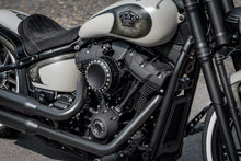 Load image into Gallery viewer, Thunderbike 22-74-030 Ignition (Timer) Cover "Drilled" Design, Bi-colour fits Harley-Davidson Softail, Touring Milwaukee Eight models
