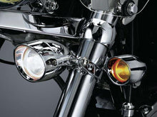 Load image into Gallery viewer, Kuryakyn 4014 Chrome P-Clamp Spotlight Mount fits 39mm/41mm Harley Forks
