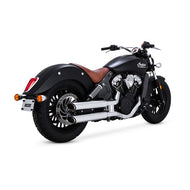 Vance & Hines 18323 PCX Chrome Twin Slash Cut Slip-on Exhaust 2015 up Indian Scout