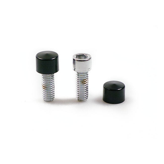KiWAV Chrome Bolt Head Cover Caps For M6 Bolts (Fits M5 Allen Key) - 12 Pack