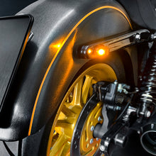 Load image into Gallery viewer, HeinzBikes HBWLN Winglets Nano Rear Turn Signal Indicators Black fit Harley Davidson (pair)
