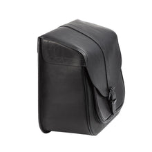 Load image into Gallery viewer, Ledrie HLZAD2-2027 Single Sided Leather Saddlebag Black "Postman" 37 Litres Universal - Genuine Real Leather
