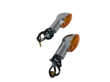 Load image into Gallery viewer, Turn Signal Set (2) Medium Cateye - Chrome - Highway Hawk H68-5061
