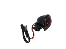Load image into Gallery viewer, LED Tail &amp; Brake Light Old School Retro Bates Style - Black, Red Lens
