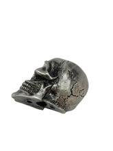 Load image into Gallery viewer, Cracked Skull Ornamental Statue for Fenders/Bonnet Mascot - Old Silver - Highway Hawk H02-086M
