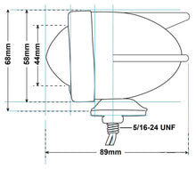 Load image into Gallery viewer, Winged Zeppelin Bullet Light Red Dual Filament Brake and Tail Light - Zodiac 162079
