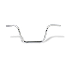 Load image into Gallery viewer, 10 in. Low Ape Hanger Chrome 1 inch (25mm) Motorcycle Handlebars (with wiring dimples) - Motorcycle Storehouse 900665
