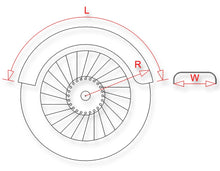 Load image into Gallery viewer, Rear Fender / Mud Guard &quot;Flat&quot; for 15 to 17 inch Wheels - Range of Sizes - Motorrad Burchard MB09-6200
