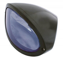 Load image into Gallery viewer, HIGHSIDER 223-062 Headlight &quot;IOWA&quot; Oval Bottom Mount Blue Lens - Black
