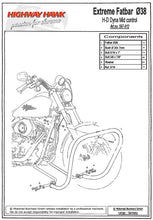 Load image into Gallery viewer, Engine Guard/Highway Bar 38mm Chrome fits Harley-Davidson FXD Dyna (mid Controls) - Highway Hawk H597-012
