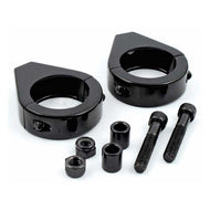 Fork Clamps for Harley-Davidson to Relocate Turn Signals/Indicators - 39mm, Black - Drag Specialties 2040-1128