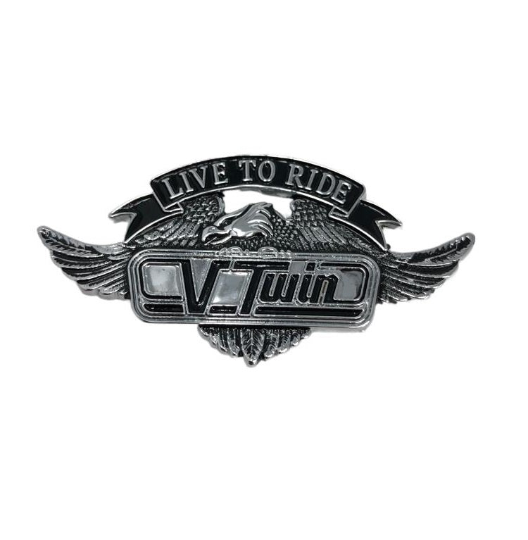 Live To Ride Emblem with Eagle (S) V-Twin Motorcycle
