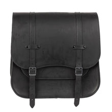 Load image into Gallery viewer, Ledrie HLZAD2-1072 Saddlebag One Sided Black 30 Litre Universal - Genuine Real Leather
