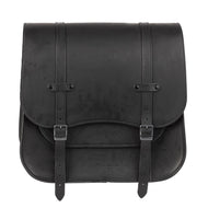 Ledrie HLZAD2-1072 Saddlebag One Sided Black 30 Litre Universal - Genuine Real Leather