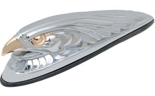 Load image into Gallery viewer, Chrome Eagle Head Gold Eyes/Beak Fender Ornament Motorcycle Mud Guard - Drag Specialties DS287556
