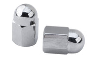 Barnett 704-80-62004 Chrome Tyre Valve Dust Caps (Pair) for Motorcycle/Trike/Car, aluminium, screw-on
