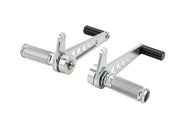 Rearset Footrest System Universal Cafe Racer Style Rear Set Aluminum Polished - Highway Hawk HC73-155