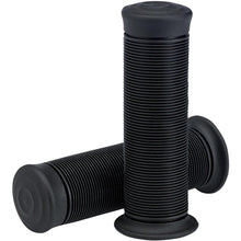 Load image into Gallery viewer, Biltwell 6701-0101 Kung Fu Black TPV Rubber 1 inch (25mm) Handlebar Grips Pair
