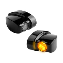 Load image into Gallery viewer, HeinzBikes HBWLN Winglets Nano Rear Turn Signal Indicators Black fit Harley Davidson (pair)
