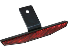 Load image into Gallery viewer, Red Rear Reflector with Square Bracket Slim 125 x 18mm, E-Mark - avoids MOT fail
