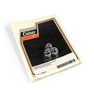 Colony Chrome 10mm Acorn Nuts (Pair) fits M10 Bolt 1.25 Thread Low Crown