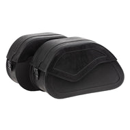 Ledrie HLZAD2-1059 Saddlebag Set Rigid 27 Litres fits Harley-Davidson, Suzuki,Yamaha made from Genuine Real Leather
