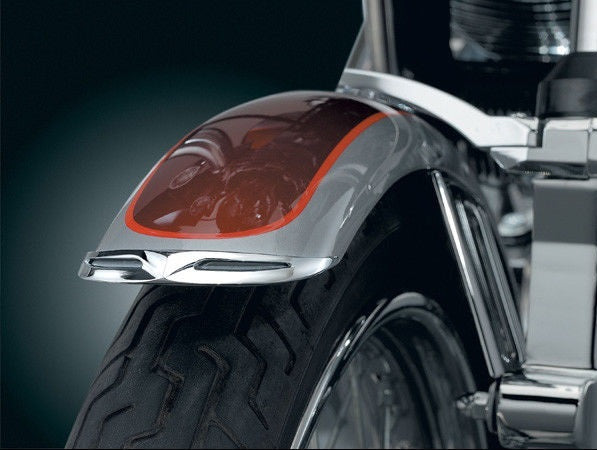 Kuryakyn 9016 Chrome Fender Extension/Tip Harley FXST XL FXDWG